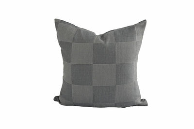 Charcoal Checkered Pillow