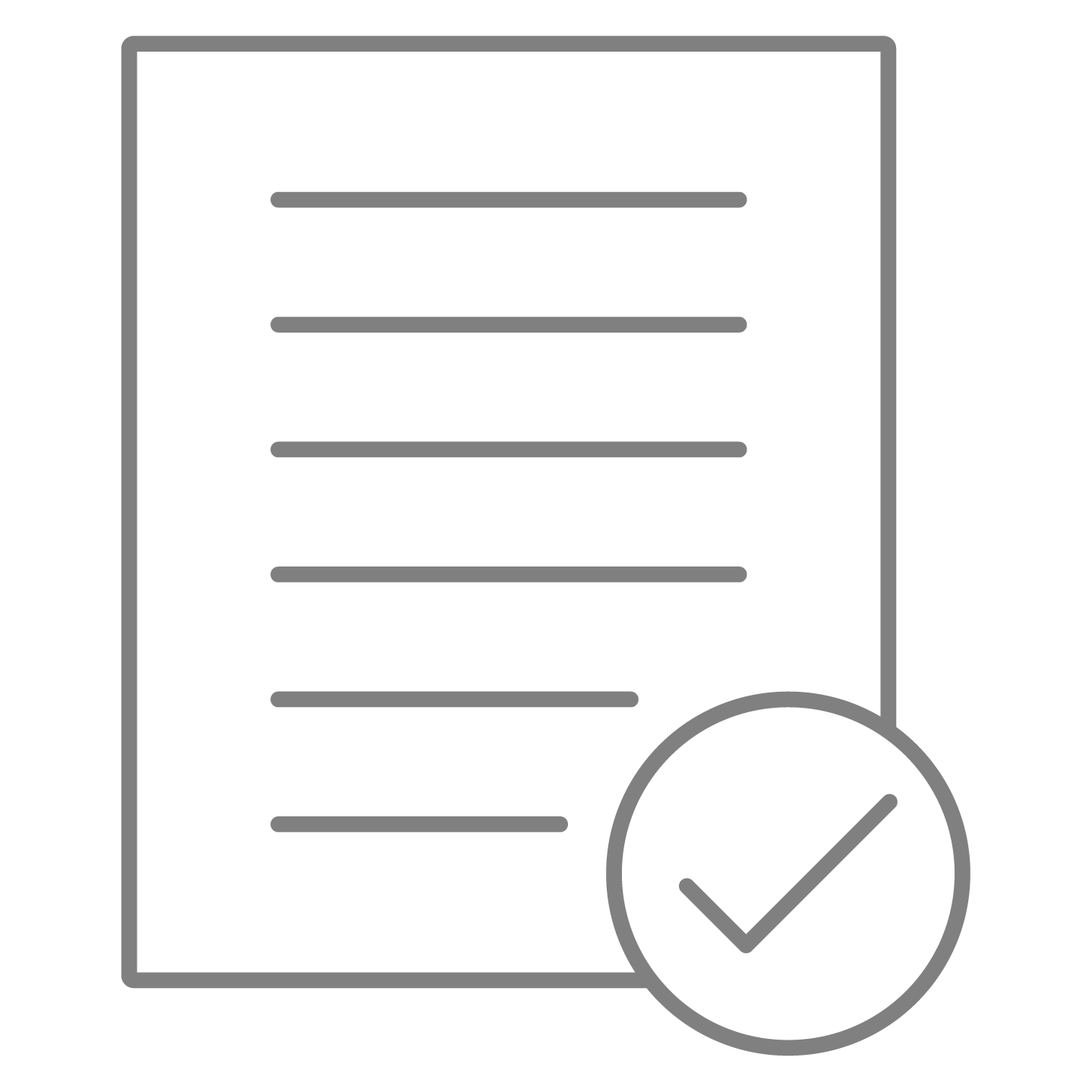 Application with checkmark icon