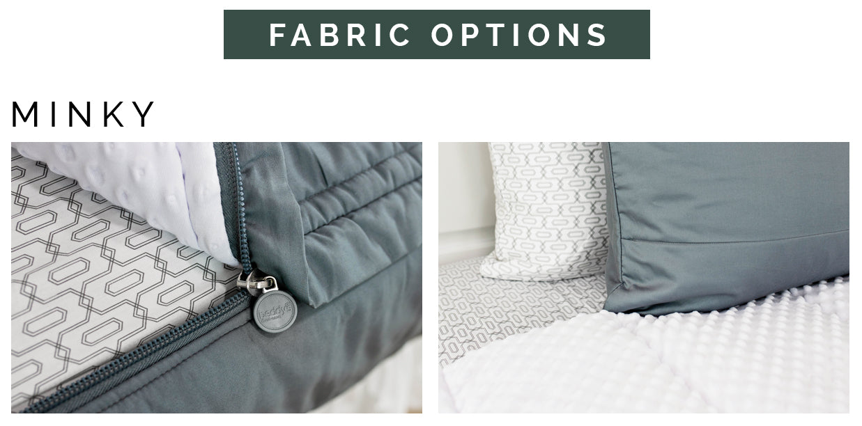 Graphic showing features of Minky Beddy's