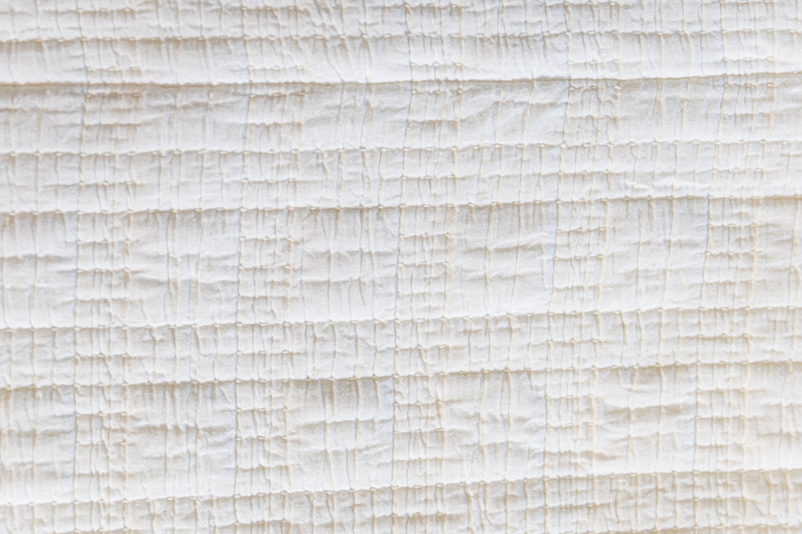 Detail shot of white blanket