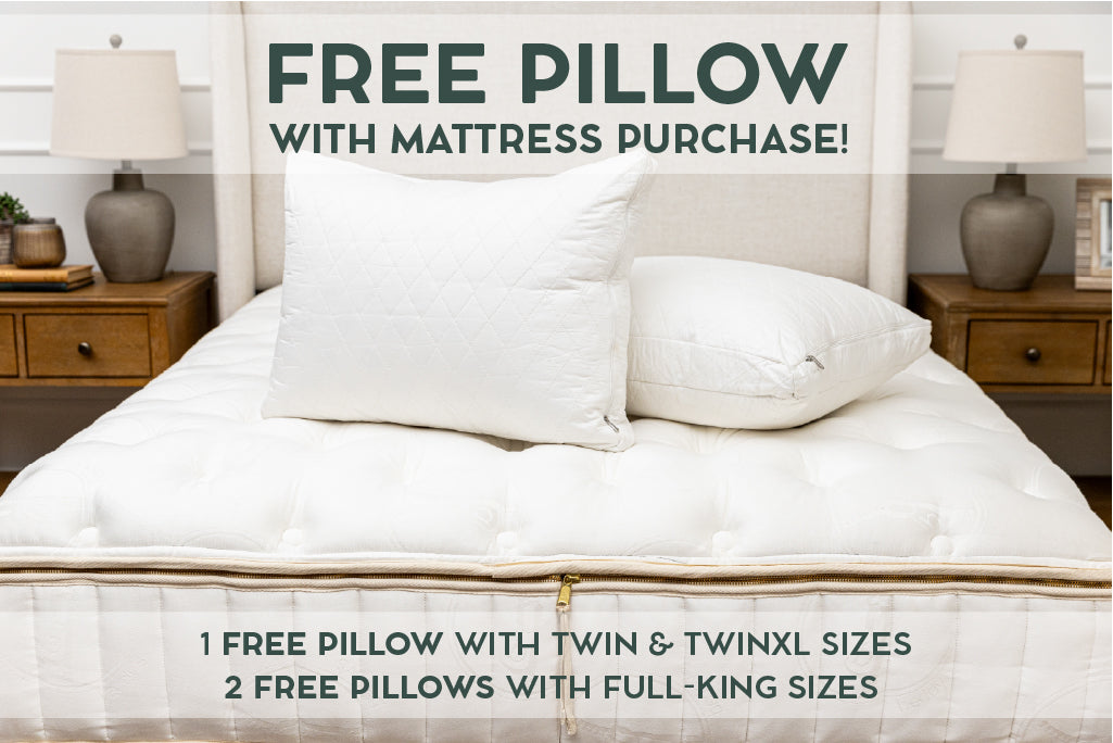 Free pillows with your purchase of the ZipLuxe mattress