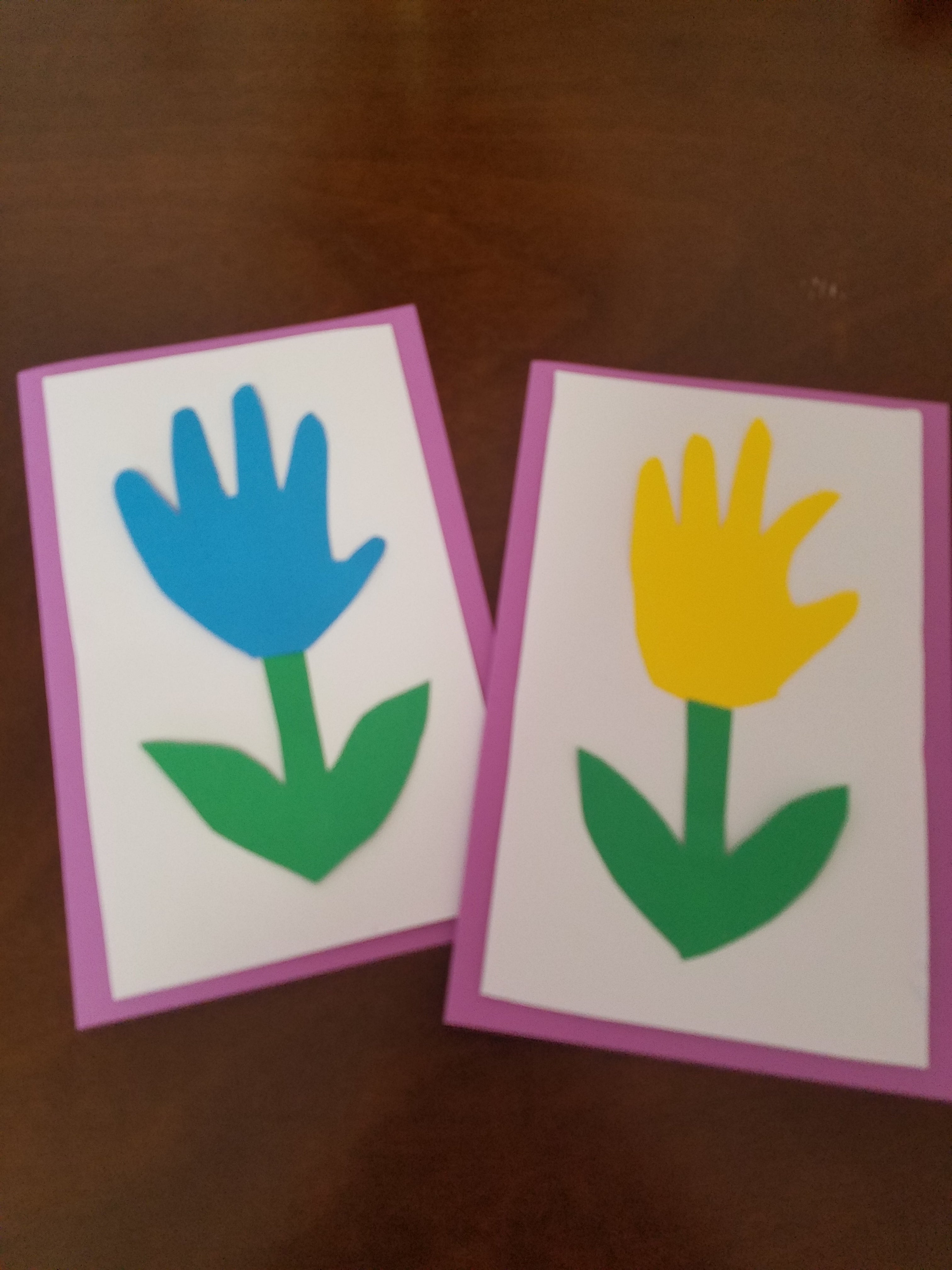 Springtime Art With Hand Prints