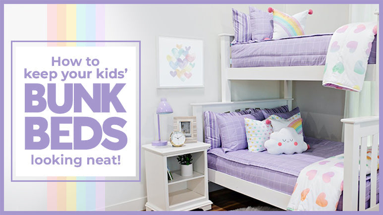 
      An infographic advertising how zipper bedding can help keep bunk beds looking neat
    