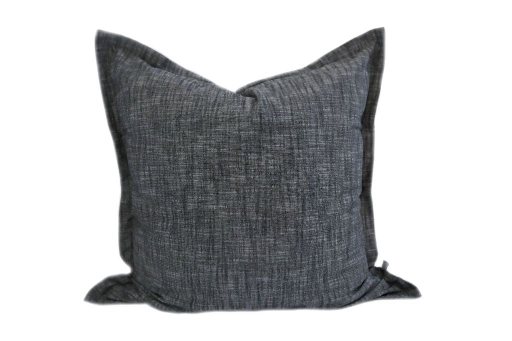 Dark charcoal grey euro pillow cover