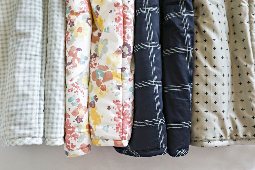 Assortment of mini blanket fabrics and colors