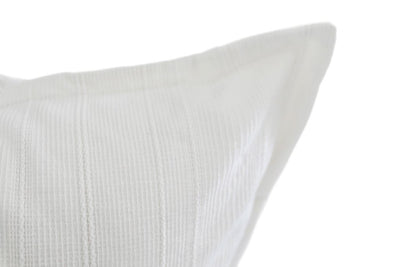 Close up of White XL euro pillow cover