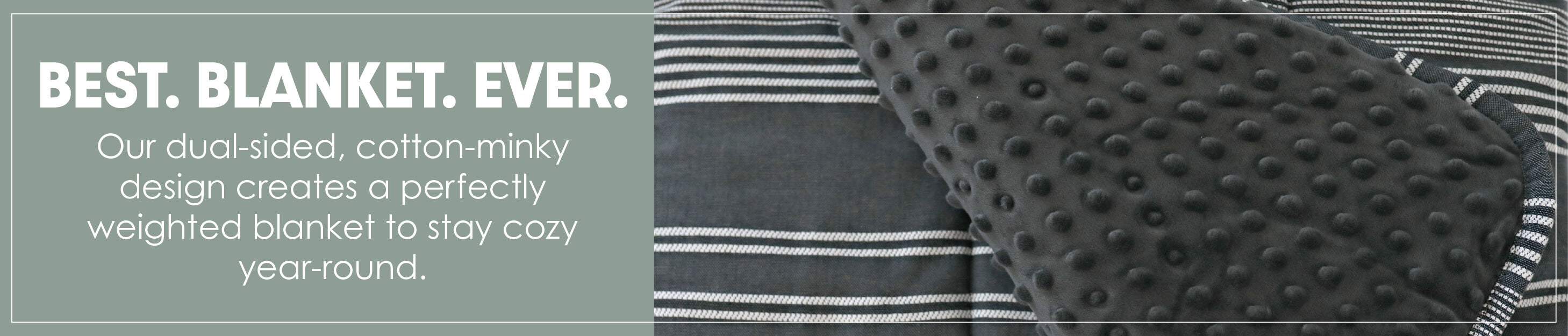 beddy's dual-sided, cotton-minky blanket