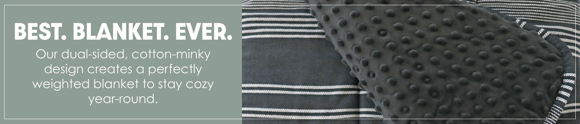 beddy's dual-sided, cotton-minky blanket