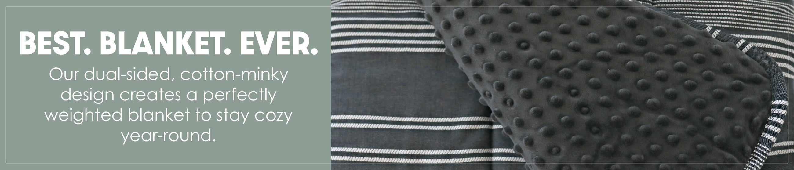 beddy's dual-sided, cotton-minky blanket