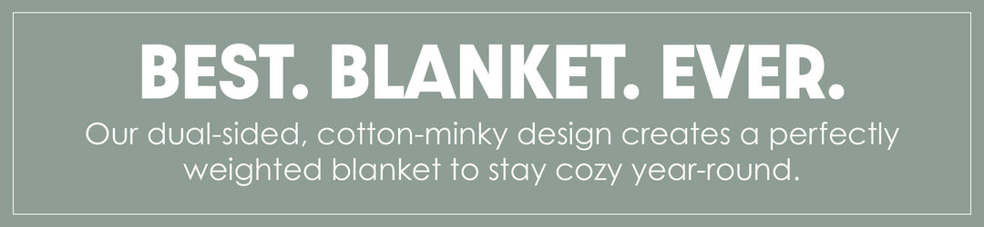 dual-sided, cotton-minky blankets