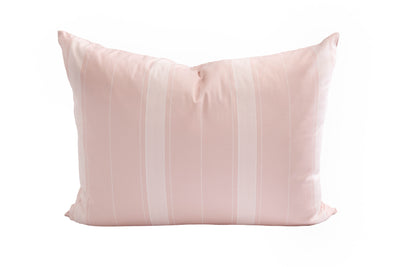 pink striped pillowcase
