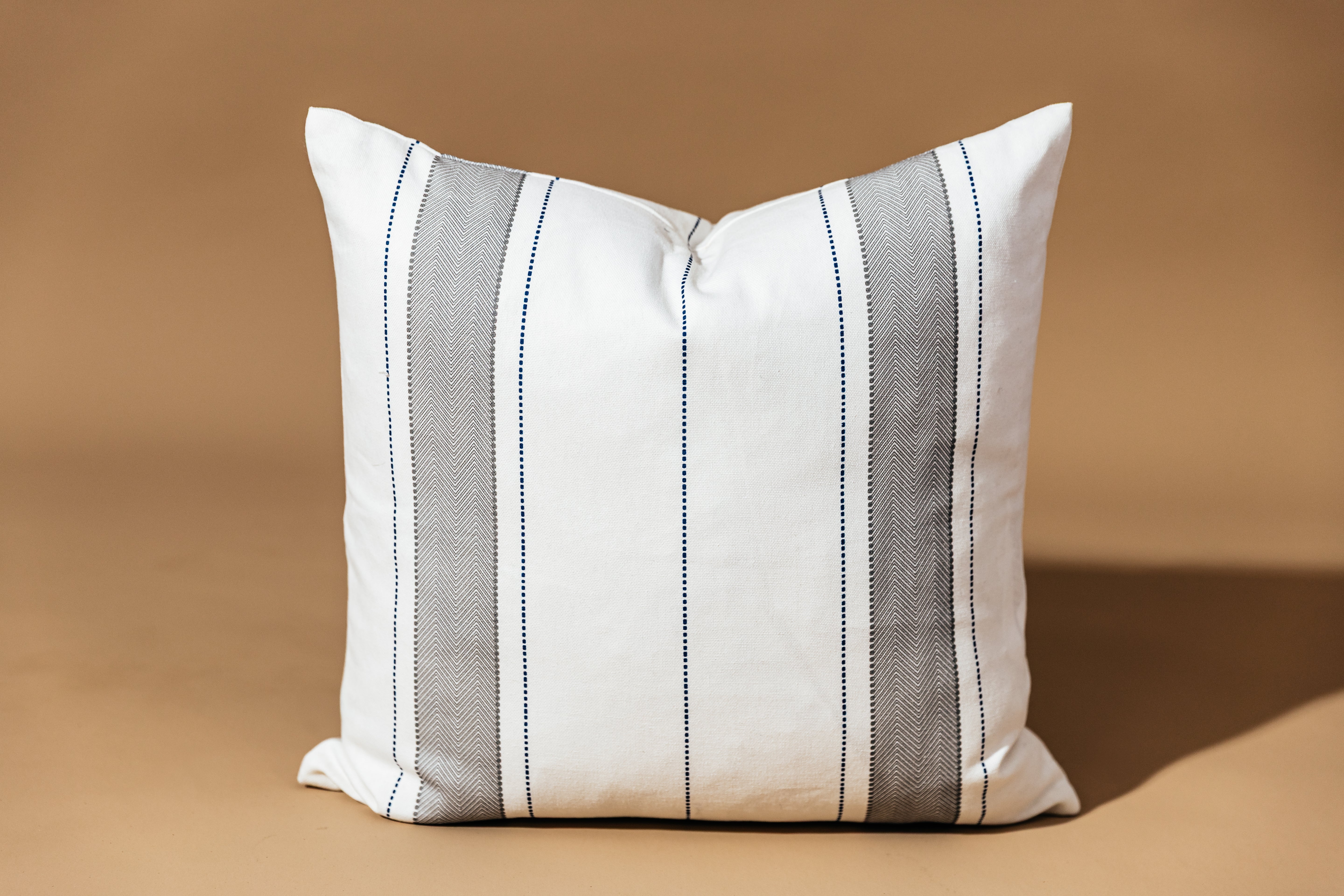 Ethan Medium White Striped Pillow Cover Beddy's