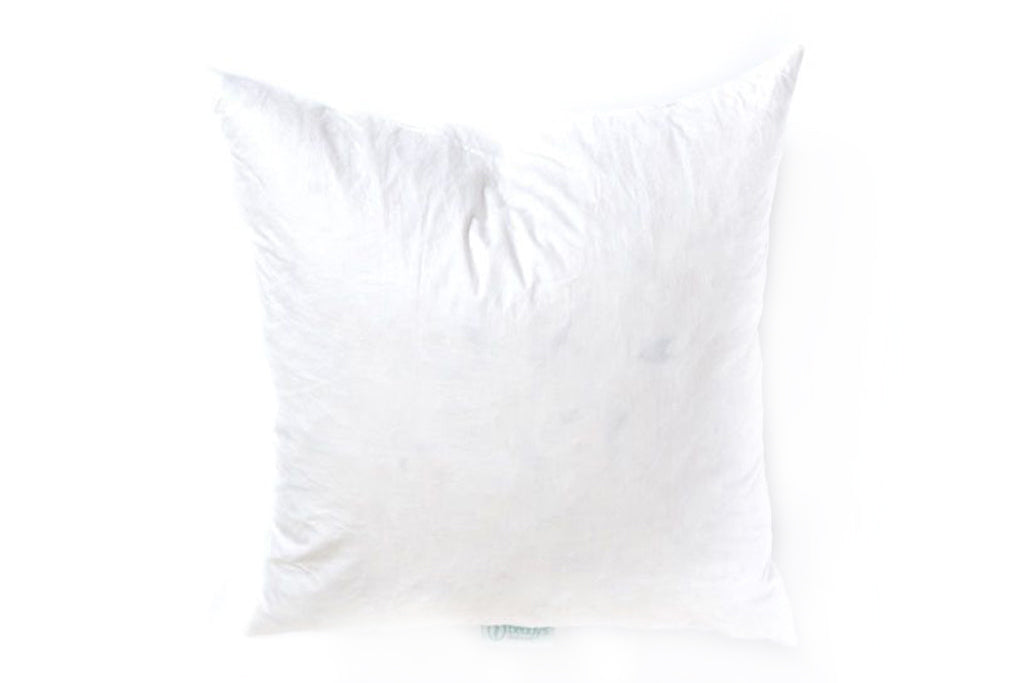 A white euro feather pillow insert. 