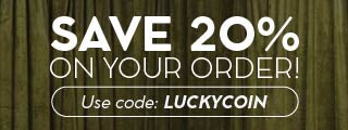 Sale: Save 20% Sitewide with code LUCKYCOIN