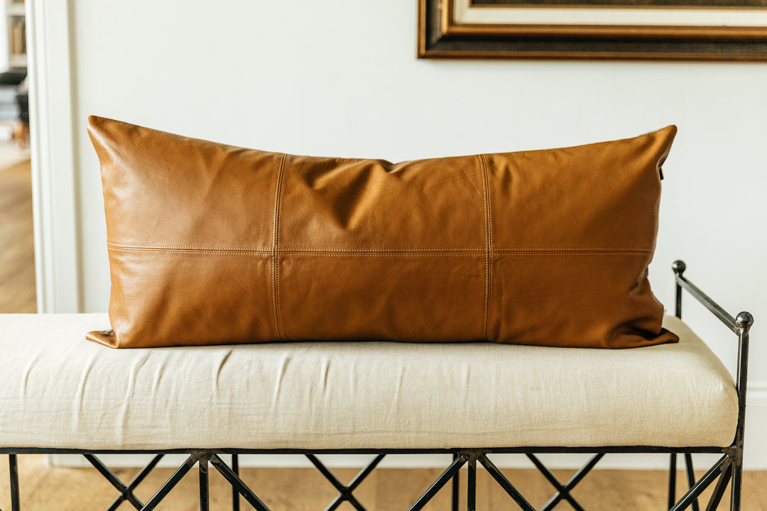 Owen Luxe Leather XL Lumbar Pillow Cover