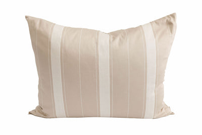 tan striped pillowcase