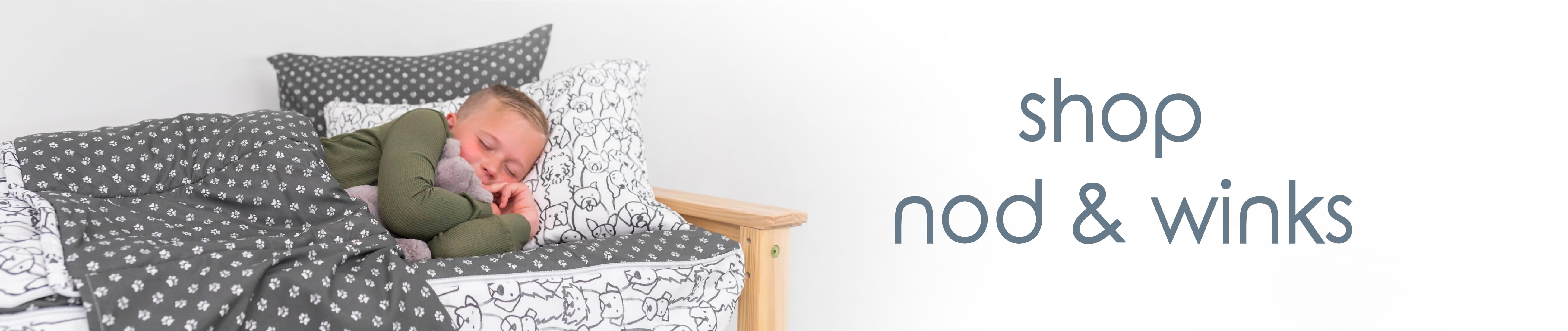 Nod and winks puppy zipper bedding