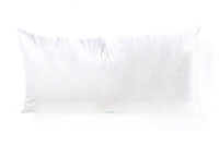 An extra large white lumbar pillow insert.