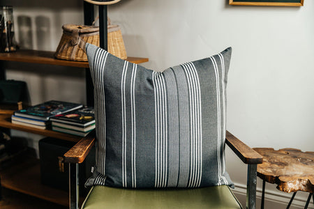 Beau Euro Gray Striped Pillow Cover Beddy's