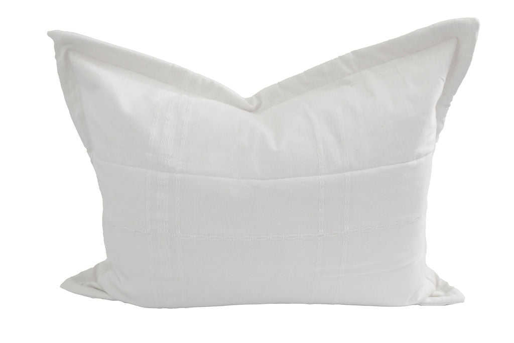 A white pillow sham.