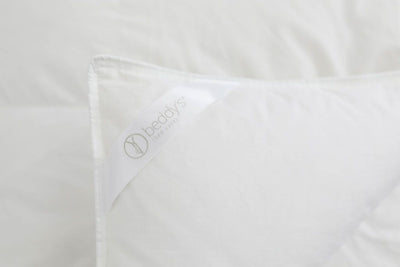 A close up shot of the loop on a corner of the duvet insert. 