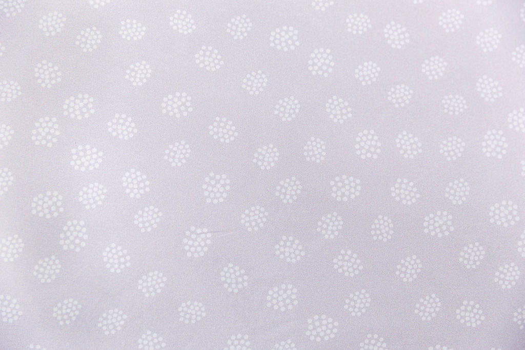 A close up of the interior of a set of purple kids zipper bedding