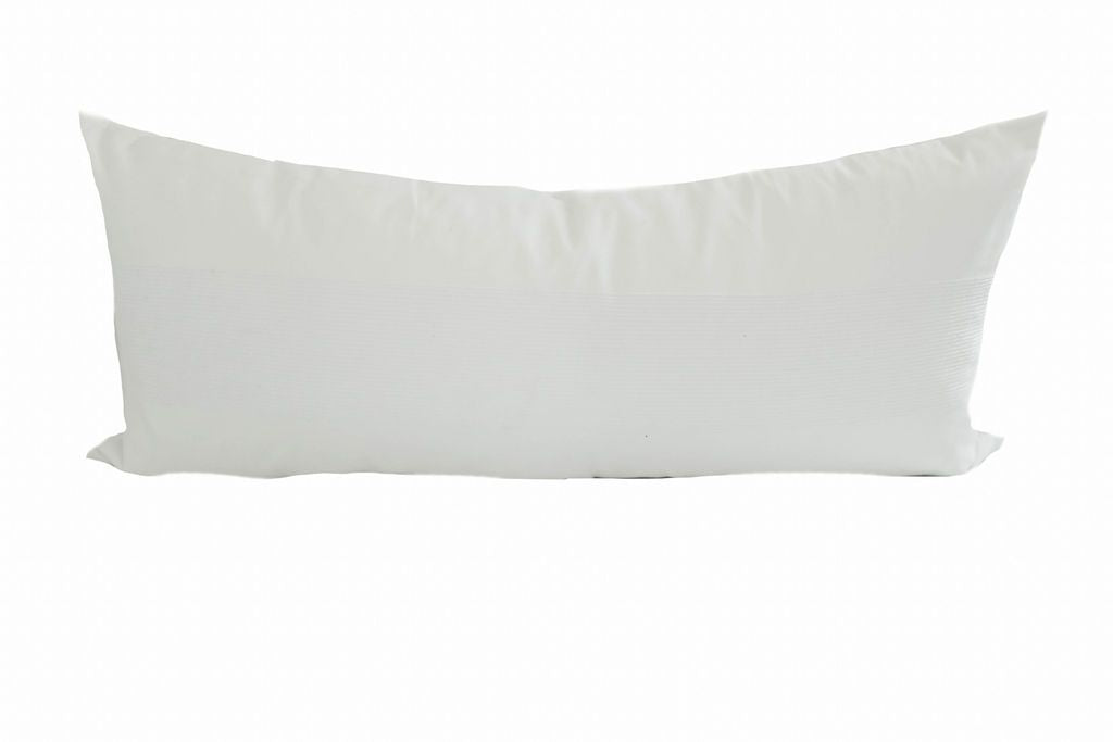 white XL lumbar pillow