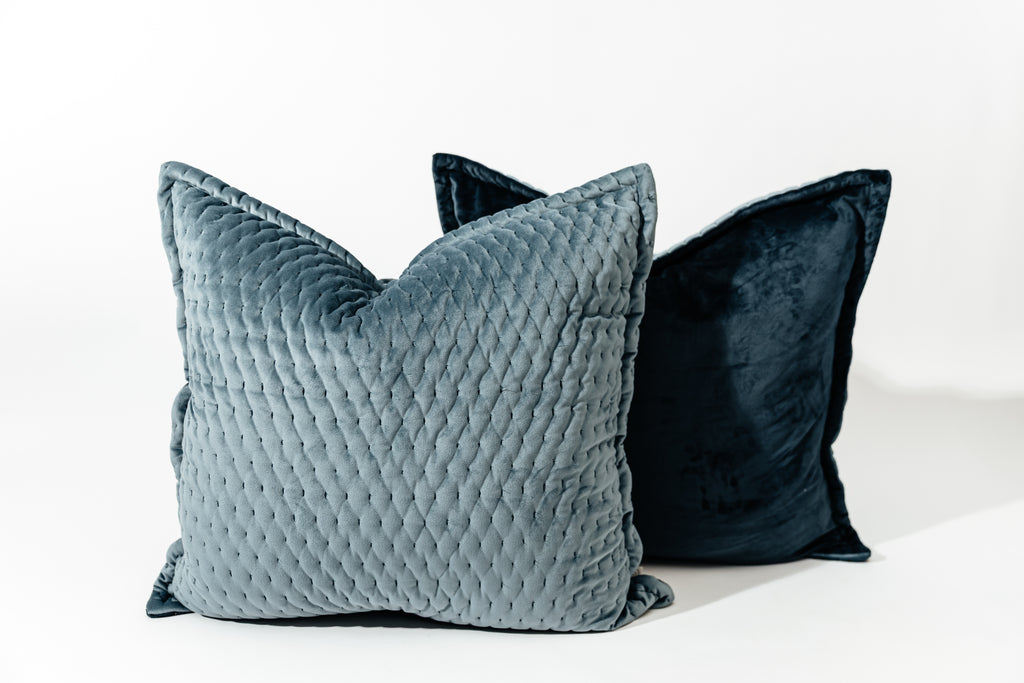 XL Euro Navy Blue Pillow Covers Beddy's - Main Image