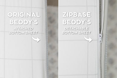 An infographic showing the options for Original and ZipBase in your zipper bedding set.