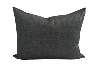 A charcoal sketched design pillowcase on a white background.