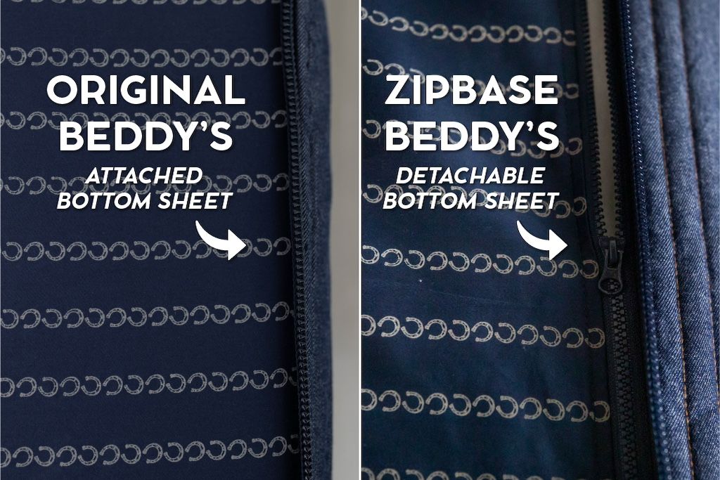 An infographic showing the options for Original and ZipBase in your zipper bedding set.