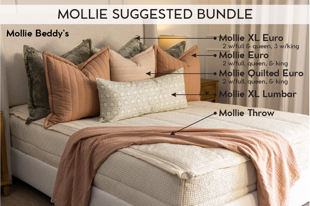 Mollie Luxe Beddy's Bedding Bundle: Twin, Full, Queen & King