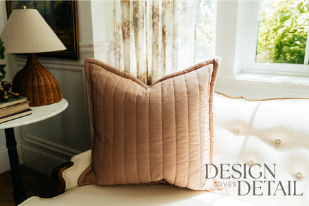 Quilted Pillow Throw Pillow Shams Mollie Euro Quilted Terracotta