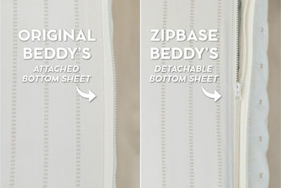 An infographic showing the options for Original and ZipBase in your zipper bedding set.