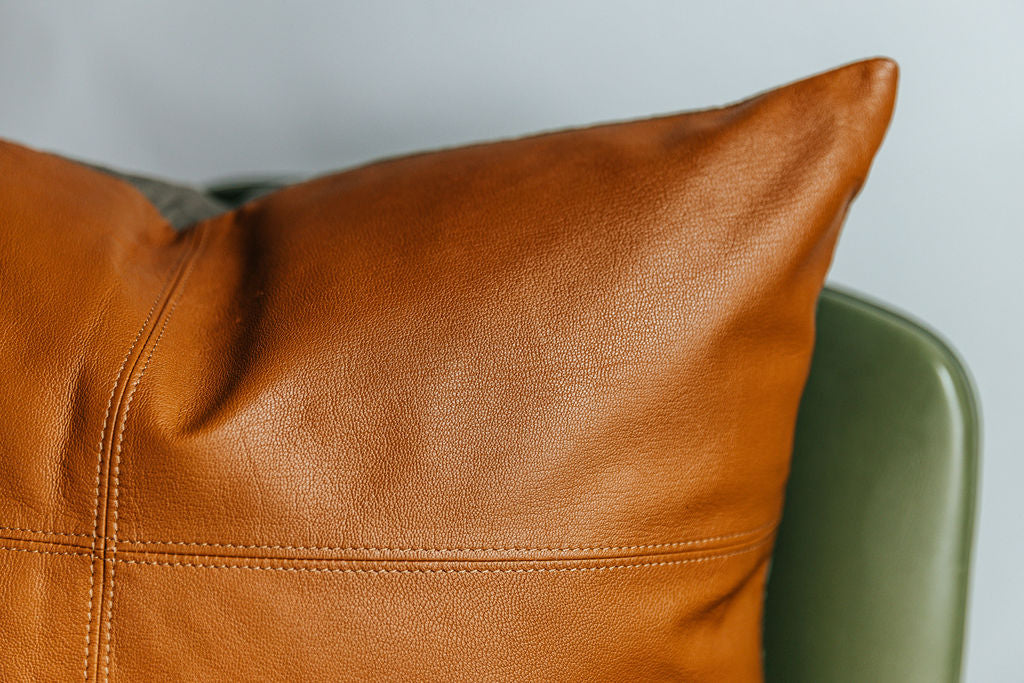 Owen Luxe Leather Euro Pillow Cover