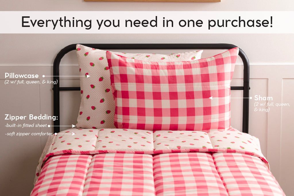 Strawberry Fields Zipper Bedding
