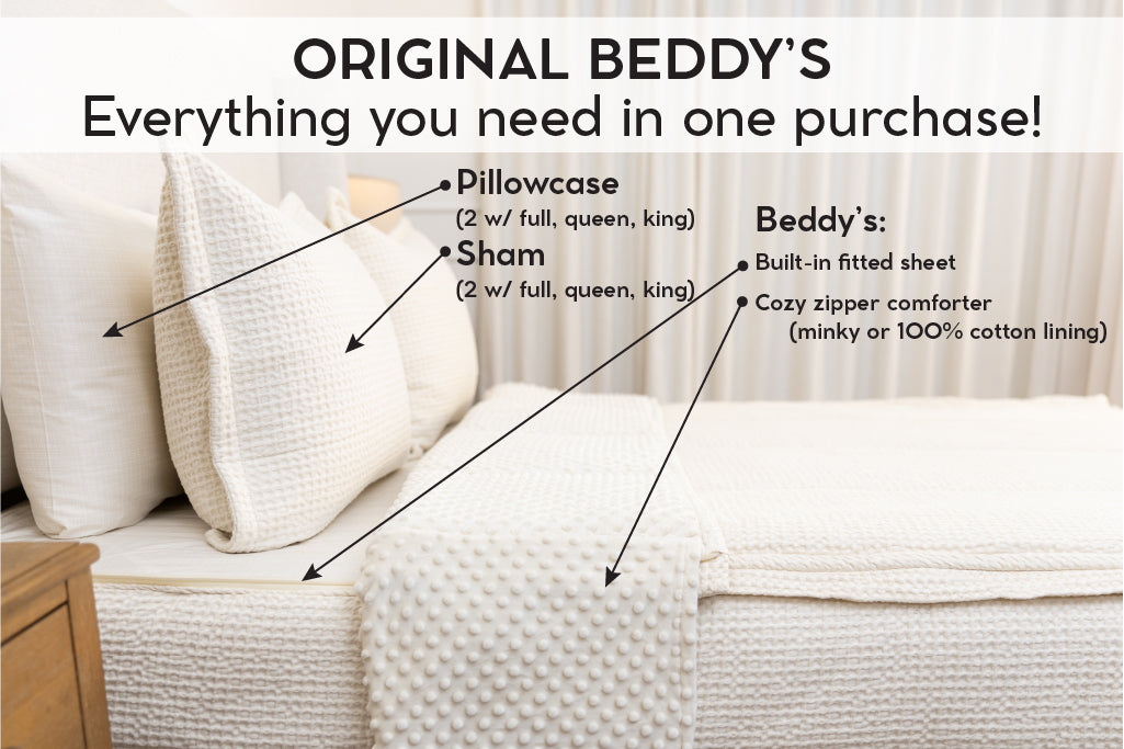 Mollie Waffle Zipper Bedding | Beddy's