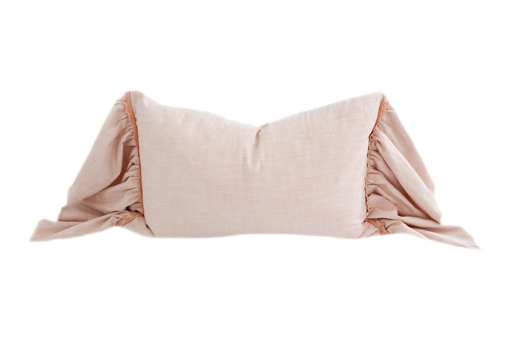 Pink sham decorative pillow