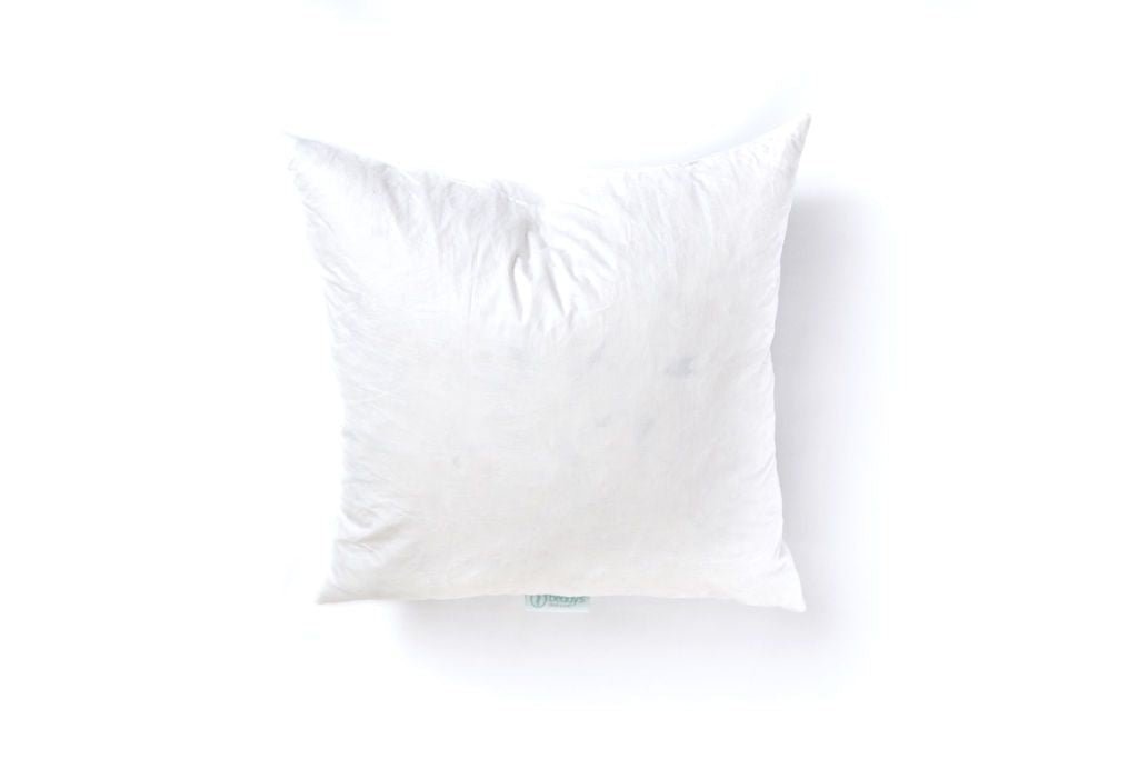 A medium feather pillow insert.