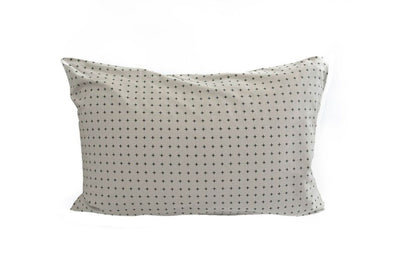 Gray cream pillow case with plus pattern design 
