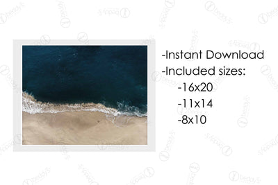 An infographic explaining the dark blue lagoon digital artwork size dimensions and that it's an instant download. 