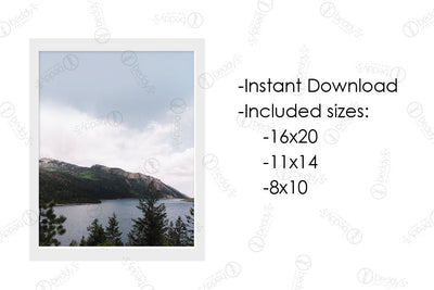 mountain and lake artwork download available in 16x20, 11x14, 8x10