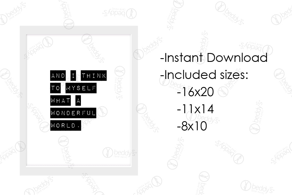 An infographic explaining the graphic block lettering in white digital artwork size dimensions and that it's an instant download.