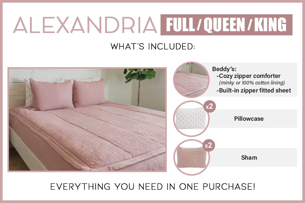 Alexandria Luxe Zipper Bedding Beddy's
