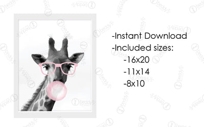 Bubblegum Giraffe Artwork Download