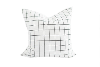White and black graph pillow