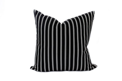 Black and white stripe euro pillow