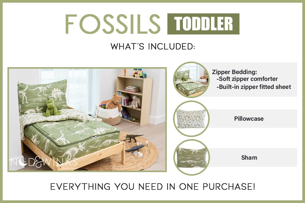Fossil Print Kids Zipper Bedding | Beddy's Full