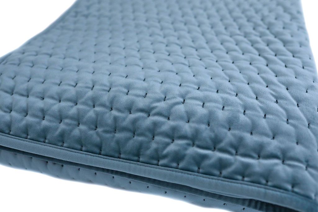 Close up of blue blanket exterior