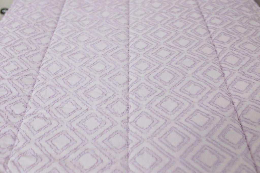 Purple textured bedding
